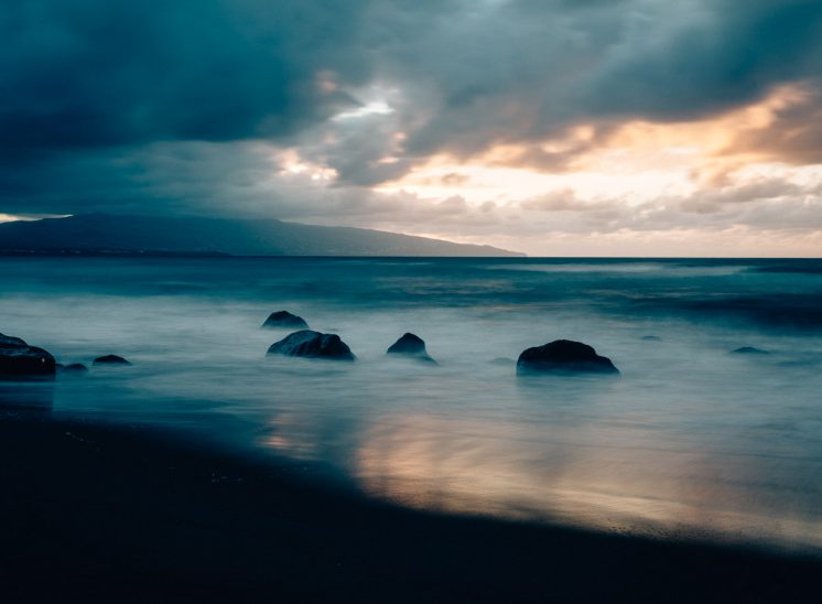Azores Sao Miguel sunset and sea
