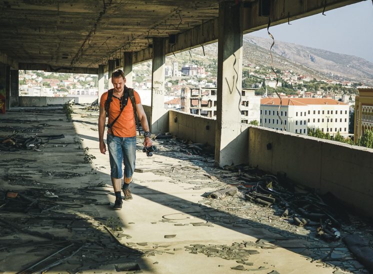Sniper tower in Mostar