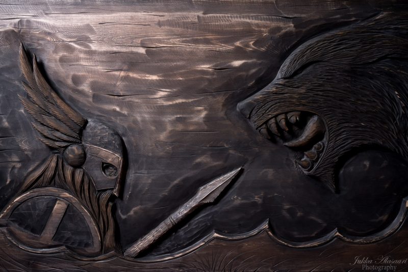 viking furniture details viking warrior and wolf puustikki